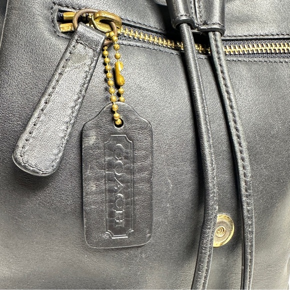 VINTAGE Y2K COACH | 9858 Legacy Black Leather Mini Backpack Nap Sack Bag Purse - Picture 10 of 13